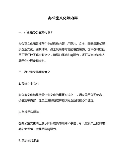 办公室文化墙内容