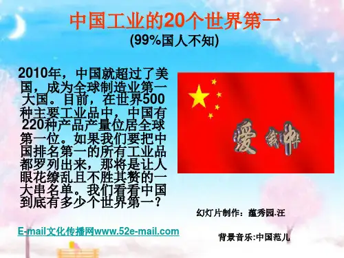 中国工业的20个世界第一