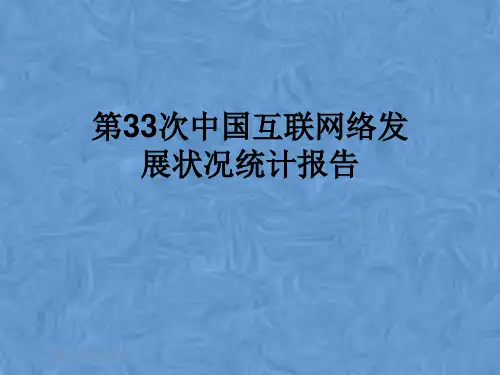 第33次中国互联网络发展状况统计报告