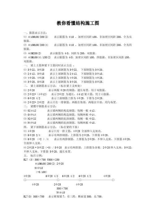 教你看懂结构施工图(适合新手)