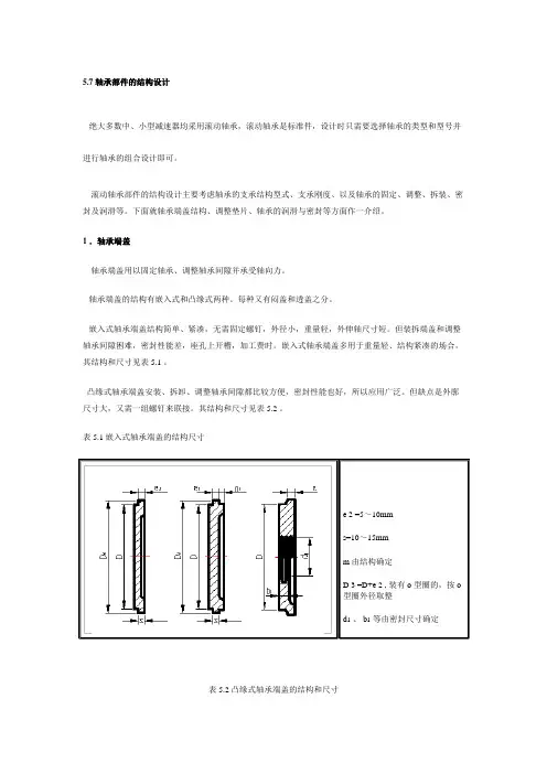 轴承端盖设计