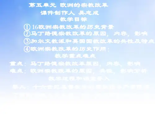 欧洲的宗教改革PPT