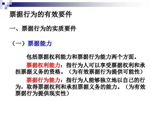 票据法第4次——票据行为要件