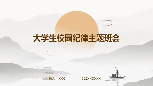 大学生校园纪律主题班会PPT