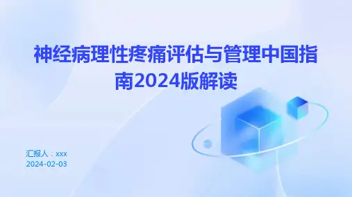 神经病理性疼痛评估与管理中国指南2024版解读PPT课件
