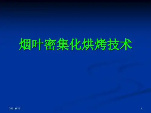 烟叶密集式烘烤技术