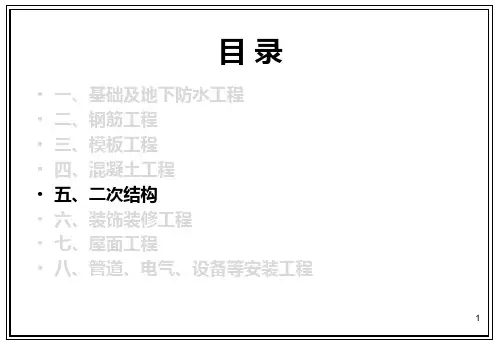 建筑工程质量图册课件-第5部分 二次结构工程