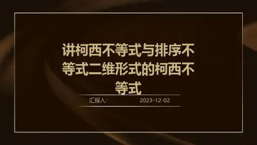 讲柯西不等式与排序不等式二维形式的柯西不等式