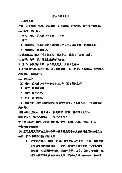 秦末农民大起义解析