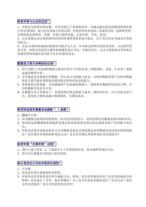 QMS审核知识