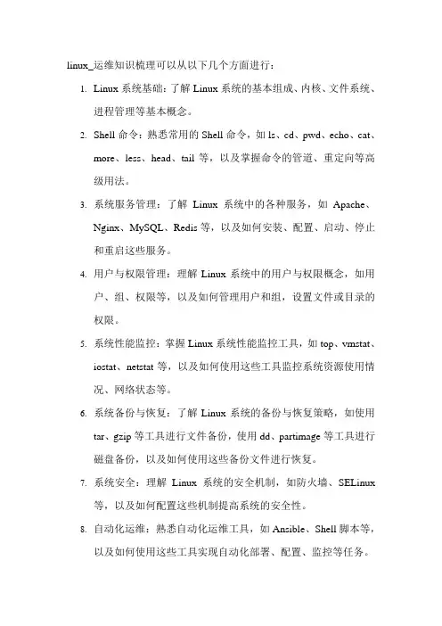 linux_运维知识梳理