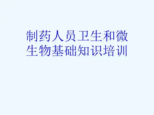 制药人员卫生和微生物基础知识培训[可修改版ppt]