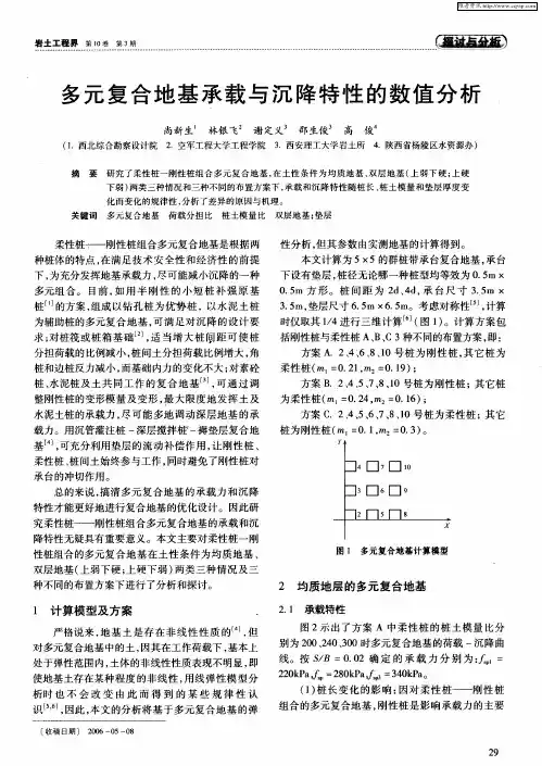 多元复合地基承载与沉降特性的数值分析