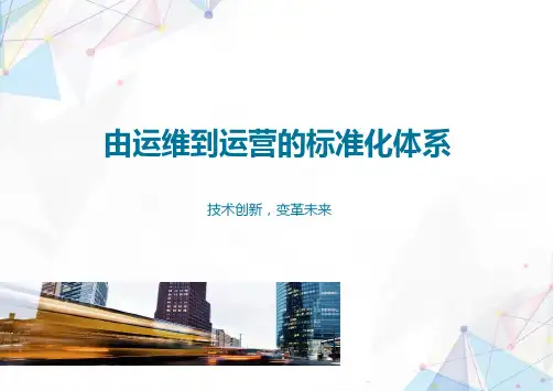 由运维到运营的标准化体系