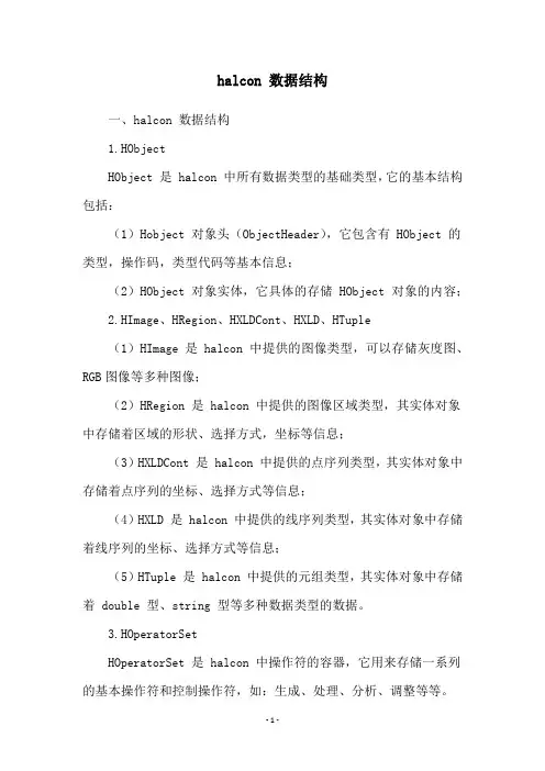 halcon 数据结构