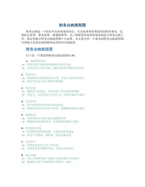 财务出纳流程图