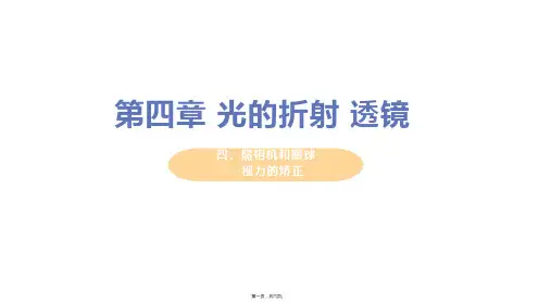 苏科版八年级上册初中物理 四 照相机与眼球 视力的矫正 教材习题课件