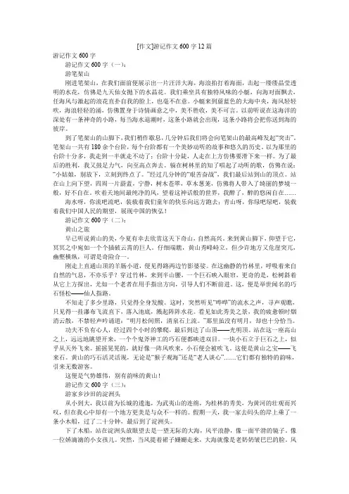 [作文]游记作文600字12篇