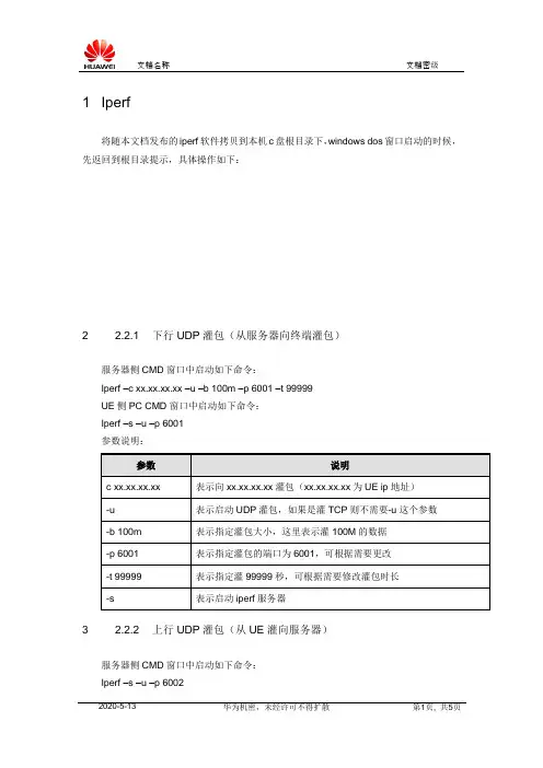 Iperf灌包
