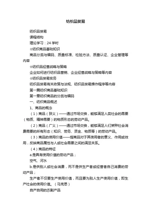 纺织品贸易