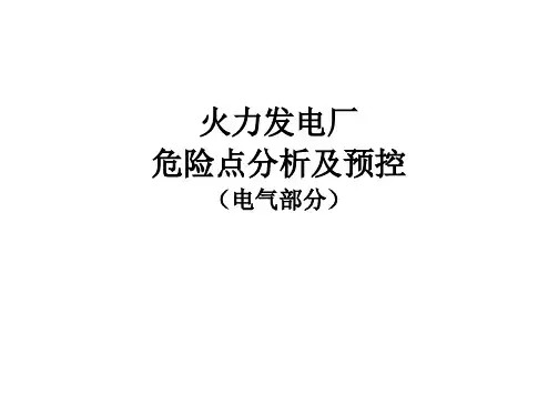 发电厂危险点分析及预控措施(电气专业)