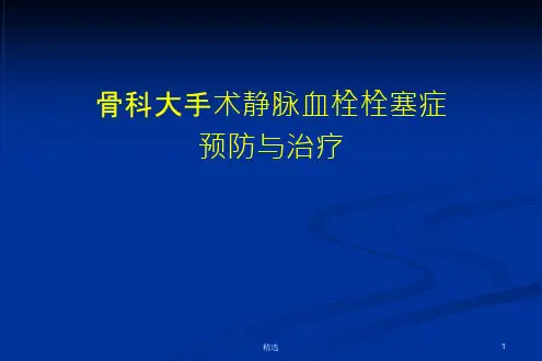 骨科大手术静脉血栓栓塞症预防指南课件