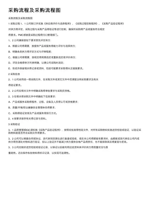 采购流程及采购流程图