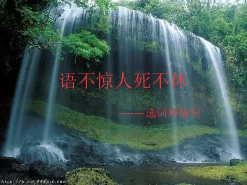 【高中语文】语不惊人死不休——选词和炼句ppt精品课件10