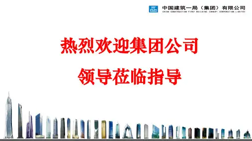中建一局集团履约品质检查汇报PPT