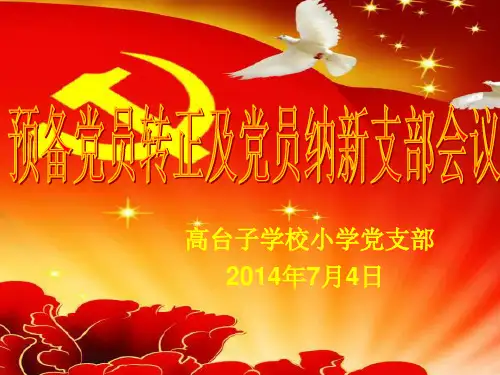 新党员宣誓仪式用PPT