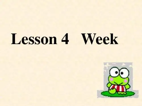 六年级英语Week课件2(新编201908)