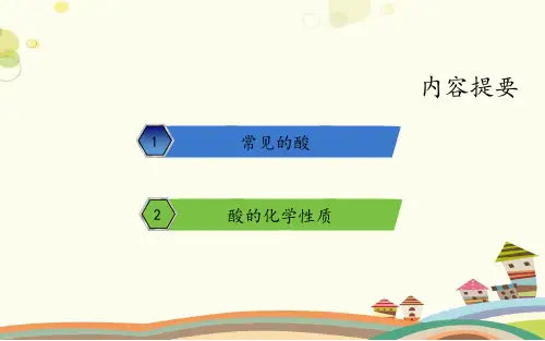 初中化学鲁教九年级下册第七单元 常见的酸和碱 (曾辉)第一节酸及其性质PPT