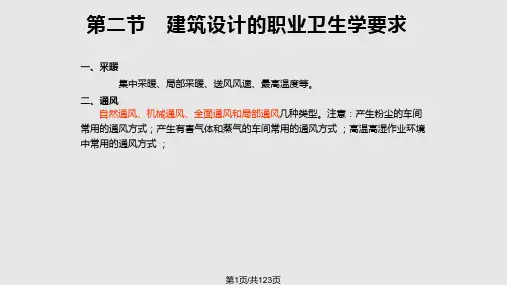职业卫生防护工程PPT课件