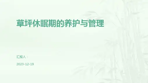 草坪休眠期的养护与管理