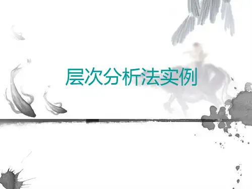 层次分析法实例11