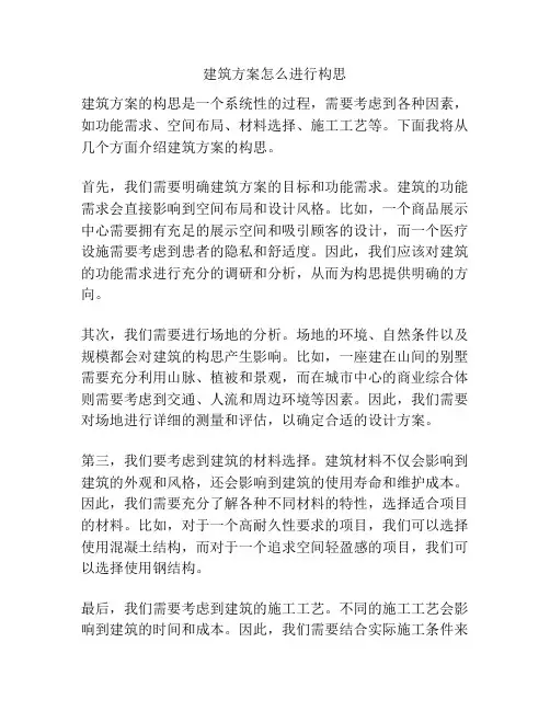 建筑方案怎么进行构思