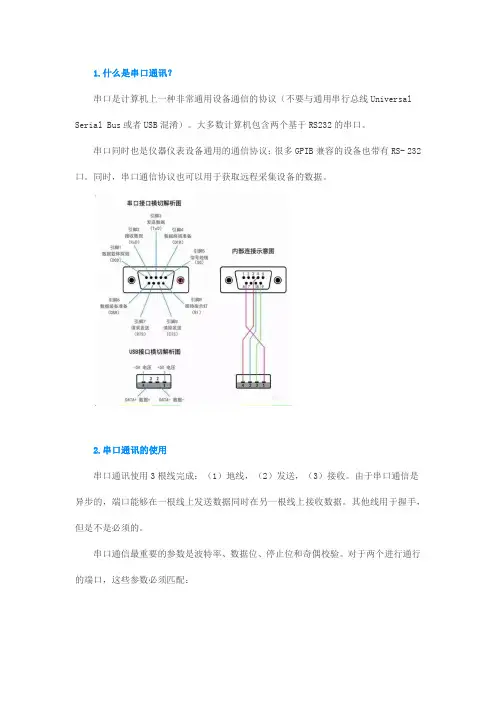 串口通讯和通讯接口知 