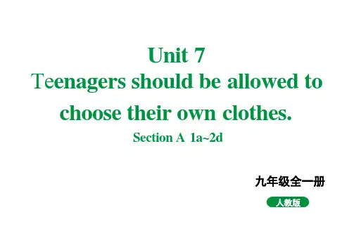 +Unit7+SectionA+1a~2d+教学课件2023-2024学年人教版九年级英语全册