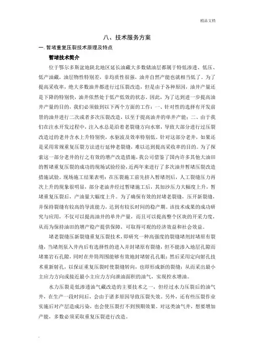暂堵压裂技术服务方案