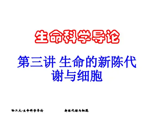 生命科学导论3-生命的新陈代谢与细胞的分化