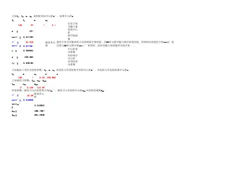 变位内齿轮计算表(直齿)