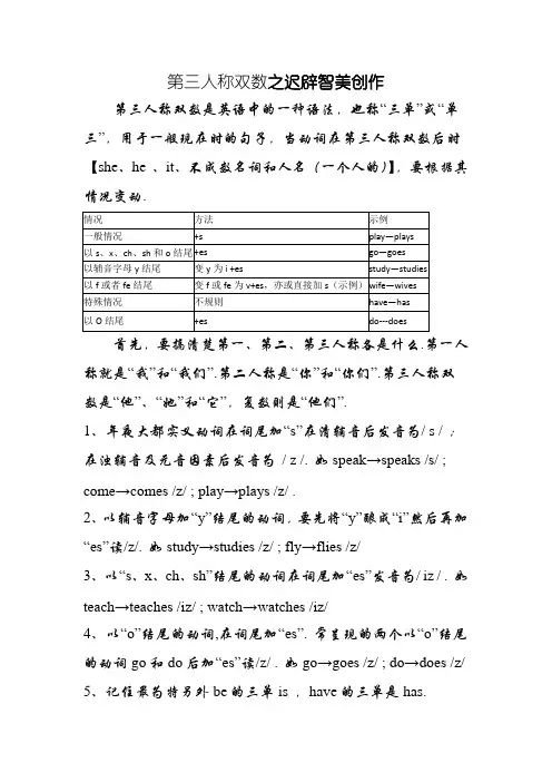 英语“三单形式”详解