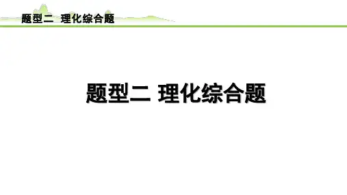 2023年中考化学重难点题型突破——题型二 理化综合题