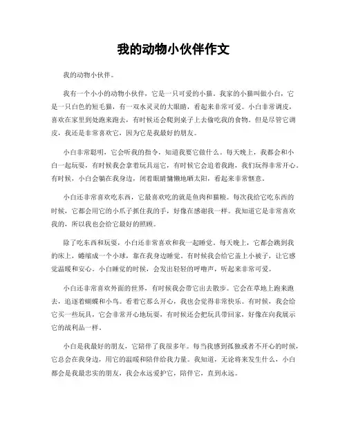 我的动物小伙伴作文