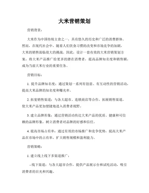 大米营销策划