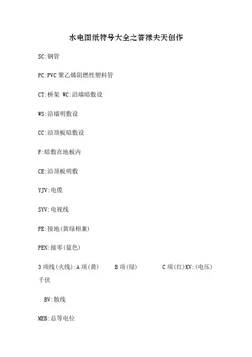 水电图纸符号大全