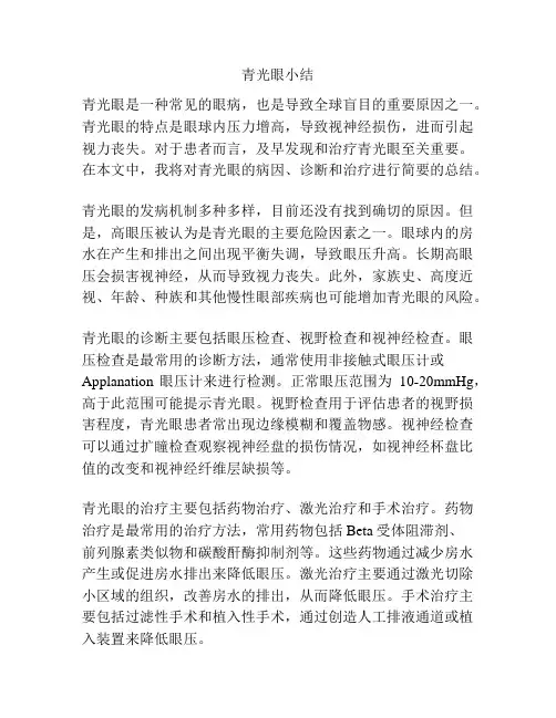 青光眼小结