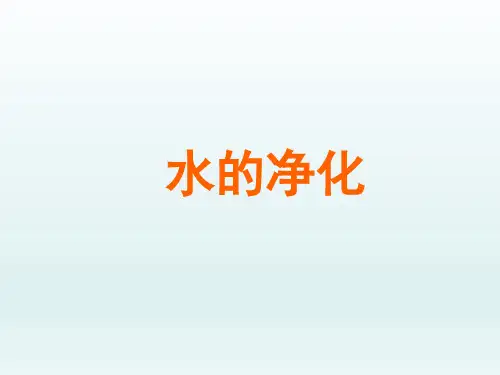 初中九年级化学课精品PPT教学课件-水的净化