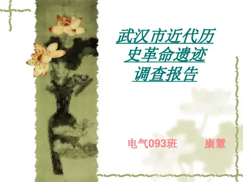 武汉市现存近代历史革命遗迹的调查报告