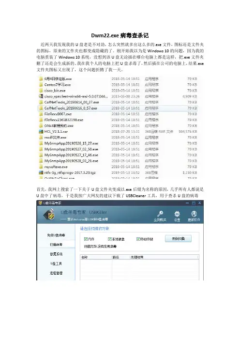Dwm22病毒查杀记录